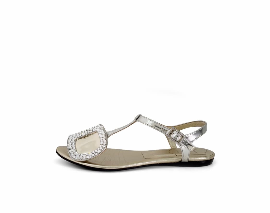 [34.5] 로저비비에 여성 비키비브 크리스탈 스트라스 샌들 뮬 골드 상품이미지2