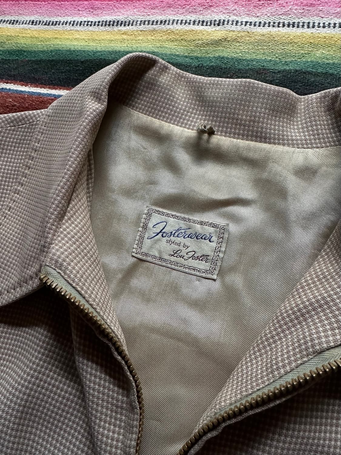 50s USA Rockabilly Gabardine Jacket 상품이미지6