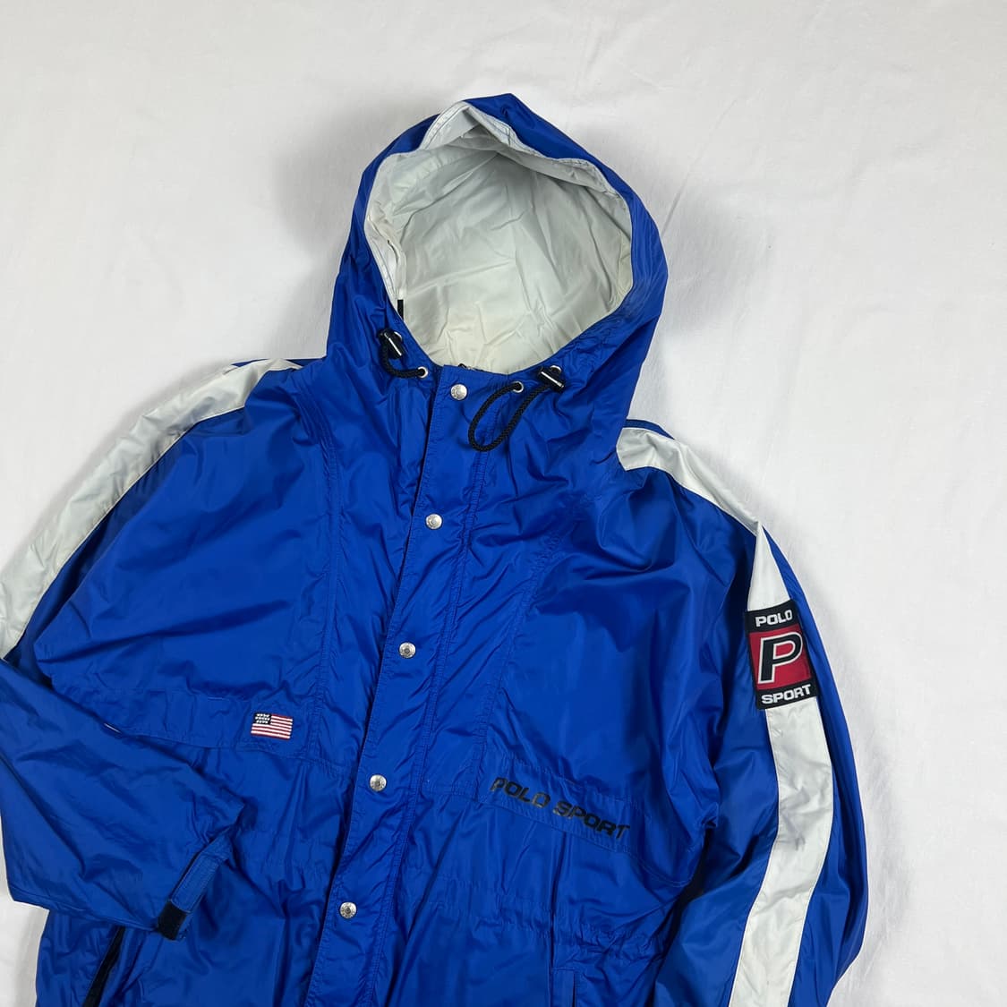 90‘s 폴로스포츠 polo sport p 로고 후드 바람막이 자켓 상품이미지2