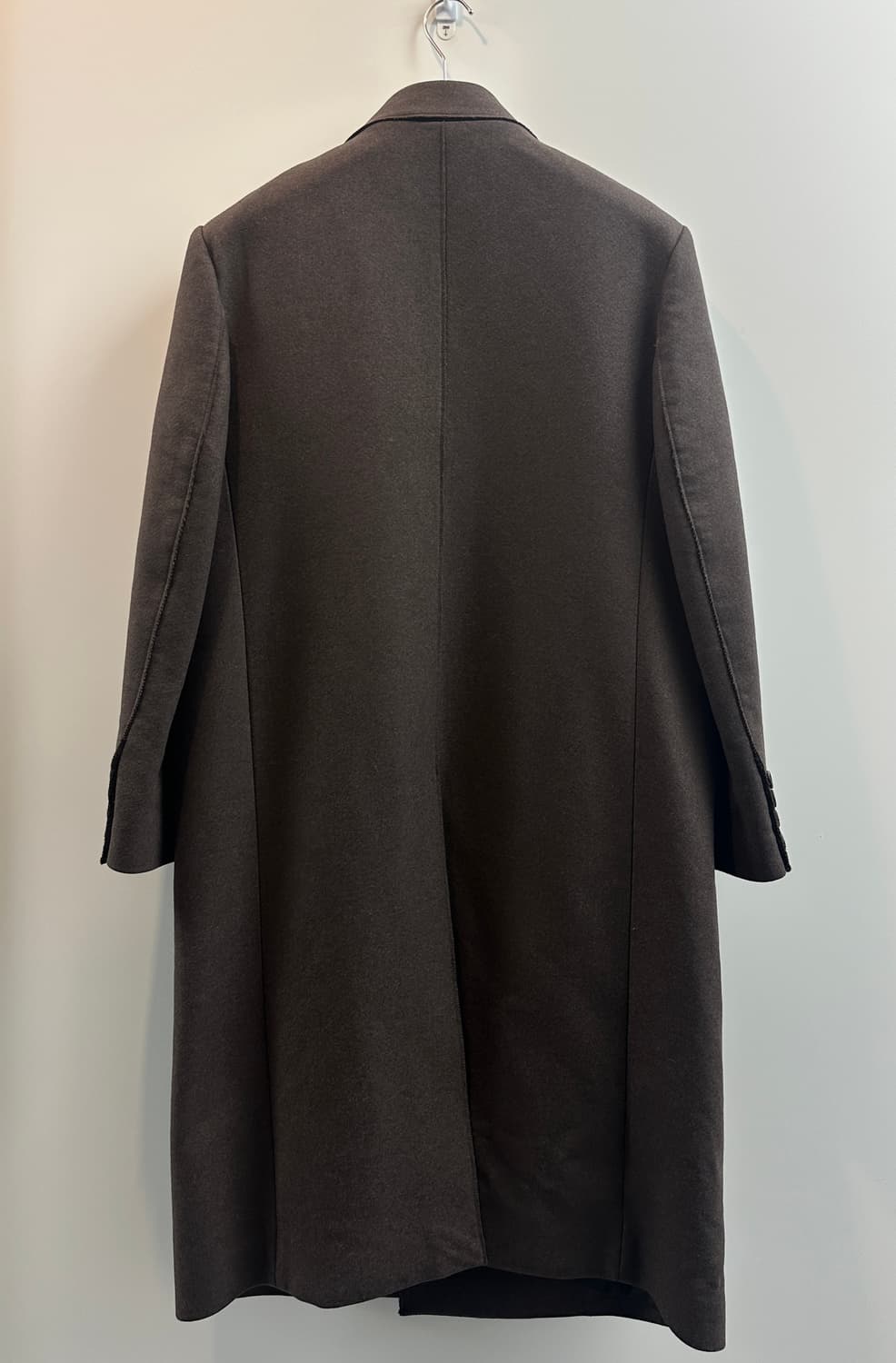 COOR 로우컷 피크드라펠 더블 코트(멜란지브라운, L, 새상품) 상품이미지5