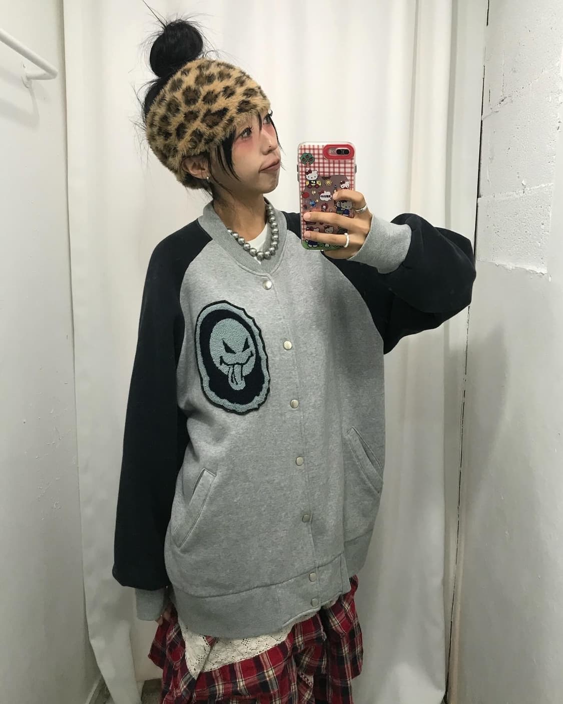 Bape 90s Grey Sweat Varsity JK 상품이미지6