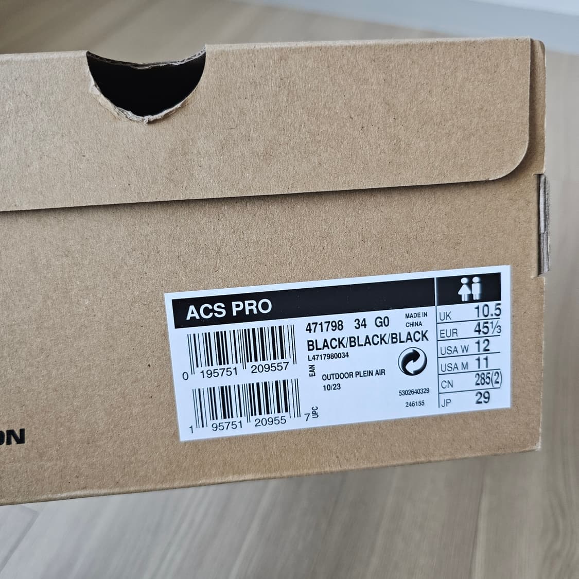 290 새제품) 살로몬 ACS 프로 블랙 트레일 등산화 운동화 여름 남자 상품이미지5