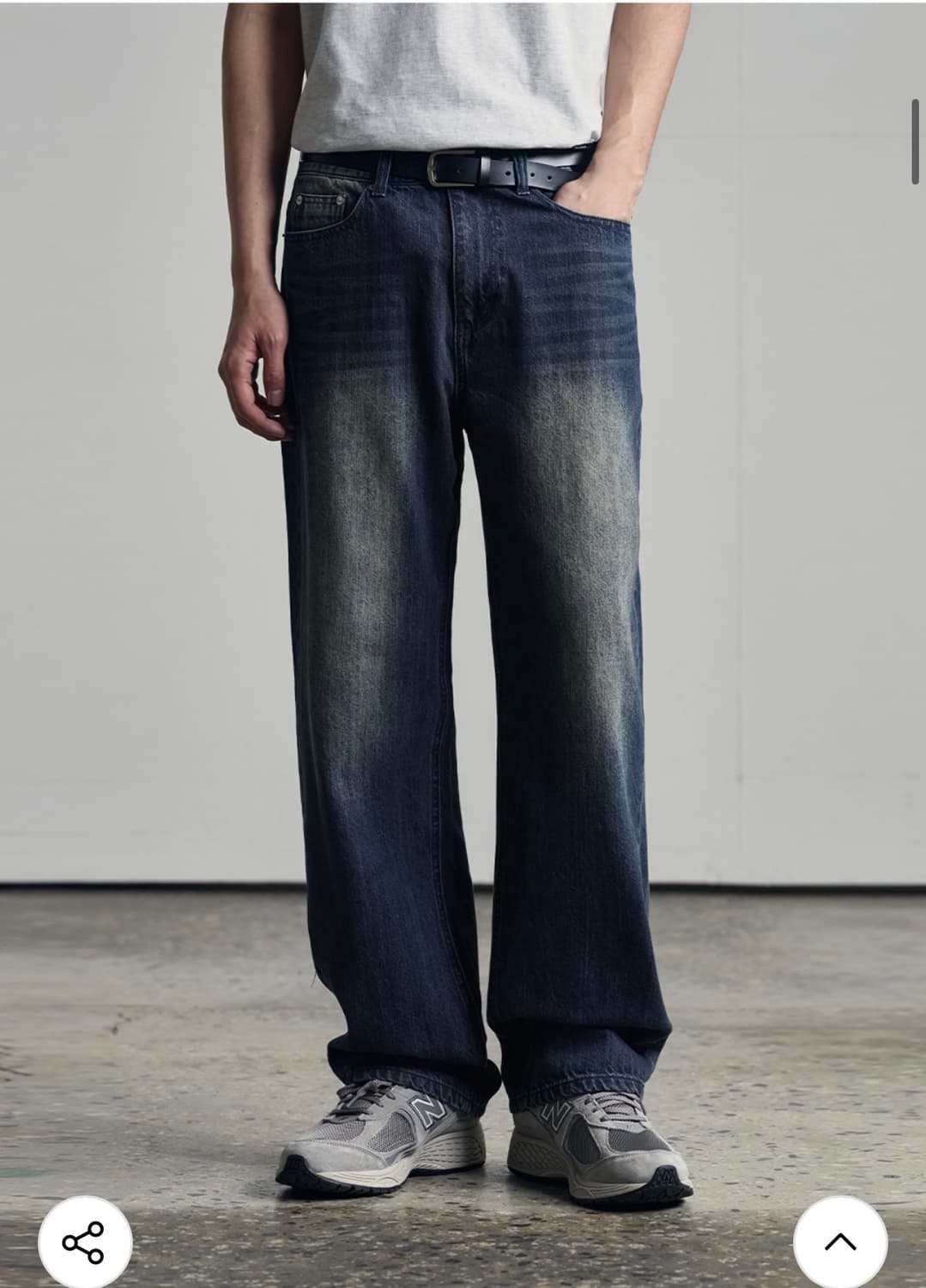 (XL) 아워데이즈 세미 와이드 데님 팬츠 VINTAGE BLUE 판매 상품이미지6