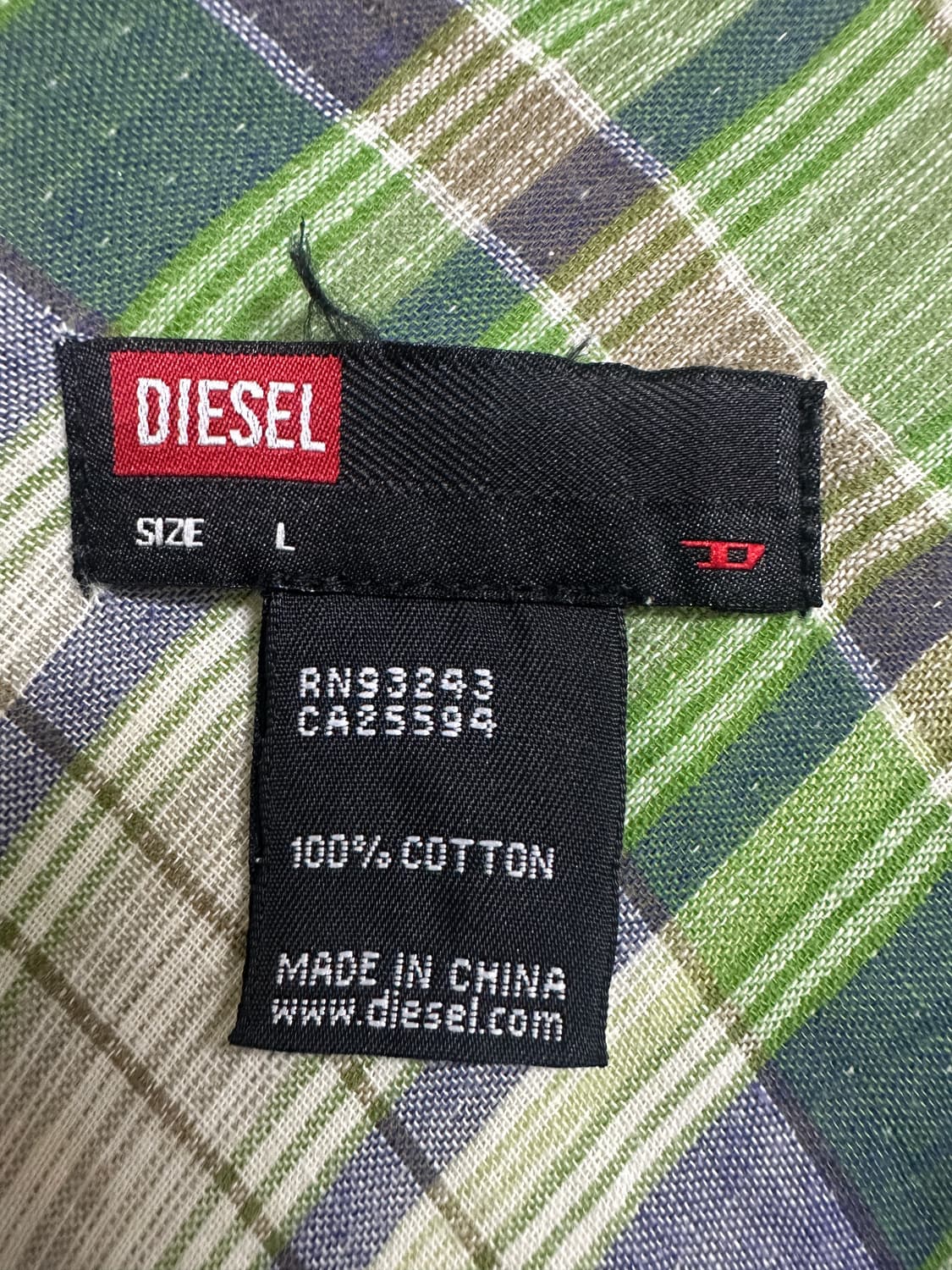 디젤 체크 셔츠 상품이미지3