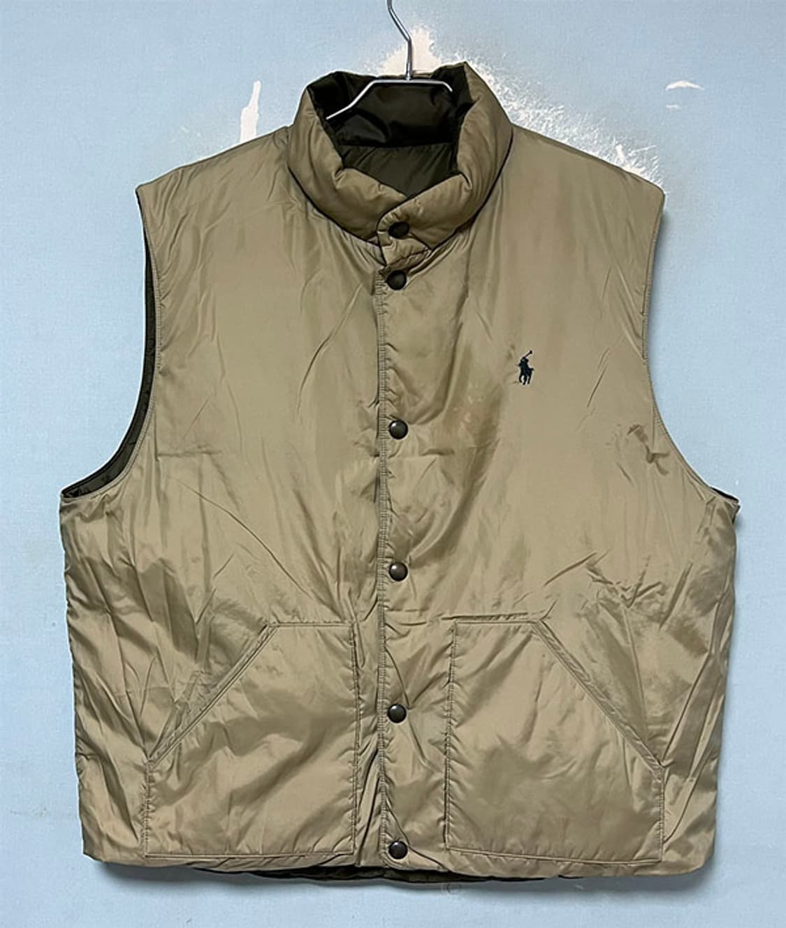 POLO 폴로 남자 패딩조끼 덕다운 양면 오염 XXL 110 상품이미지2