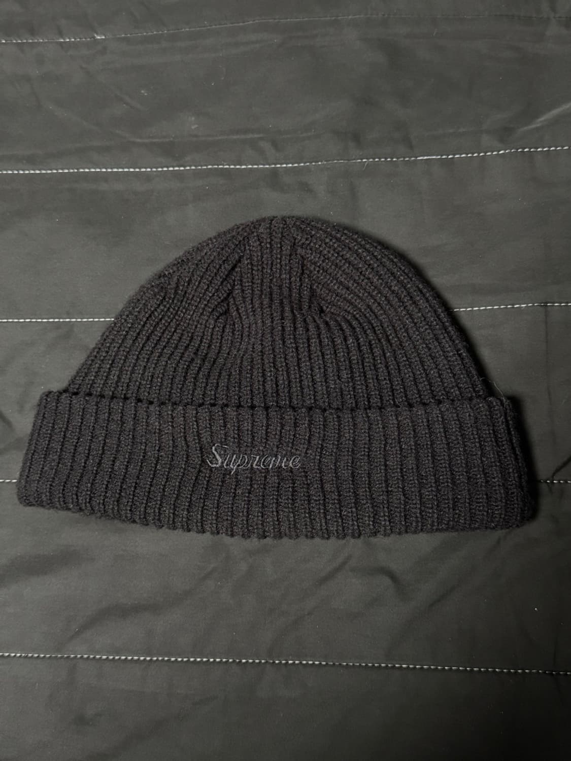 슈프림 로고 비니 블랙 (OS) 상품이미지1