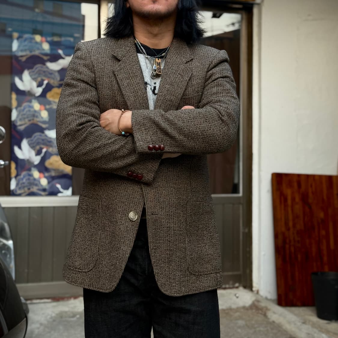 90‘s Facis 트위드 울 자켓 100 상품이미지8