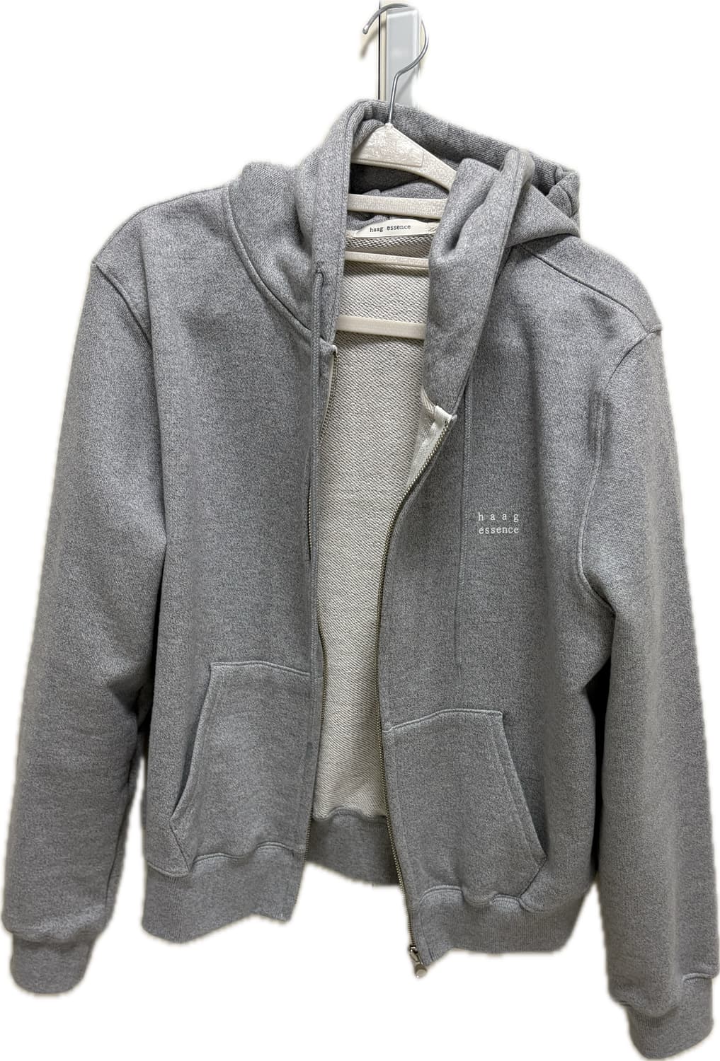 헤이그 에센스 base hoodie zip-up (grey) 상품이미지4