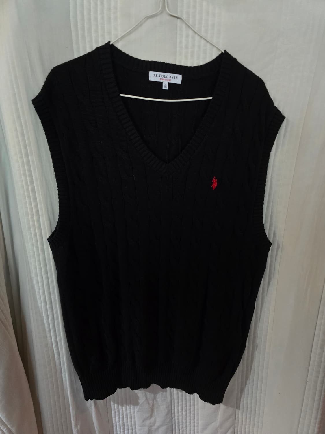 US 폴로 아슨 블랙 니트 조끼 상품이미지2