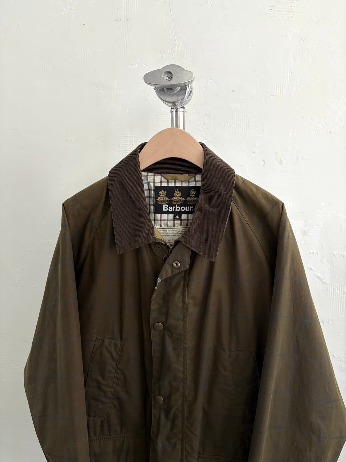 Barbour 바버 비데일 체크 왁스 자켓 상품이미지2