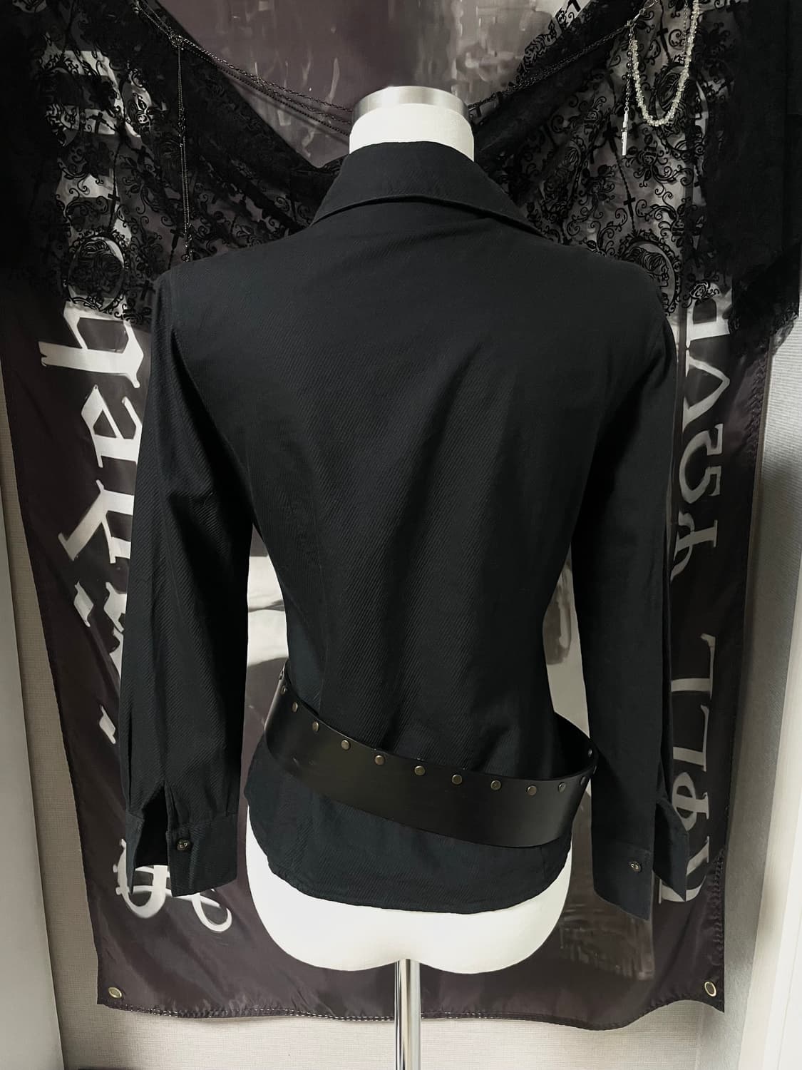 Gothic frill shirt 프릴 슬림 셔츠 나폴레옹st핀터레스트 상품이미지4