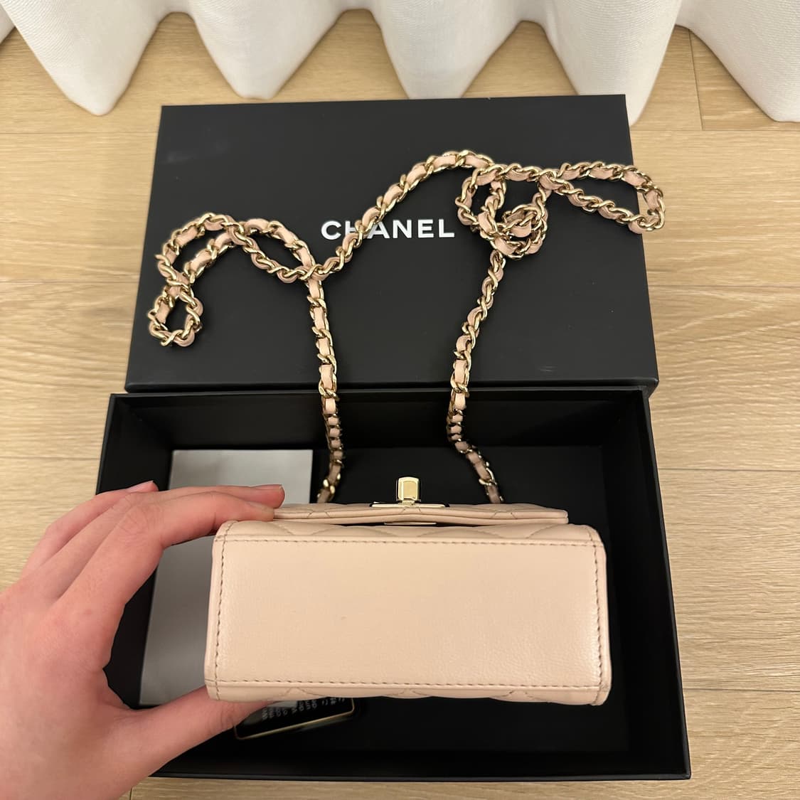 샤넬 트렌디cc 미니 핑크베이지 상품이미지4