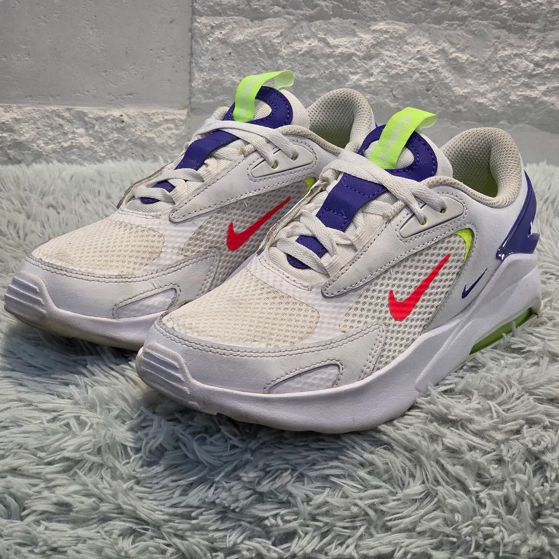 5q-16:나이키 에어맥스 CW1626103 화이트네온 (22.5cm) 상품이미지1