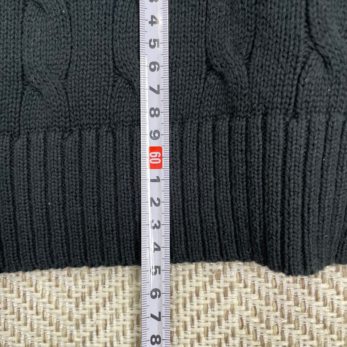 폴로 랄프로렌 블랙 케이블 니트 XL 상품이미지8