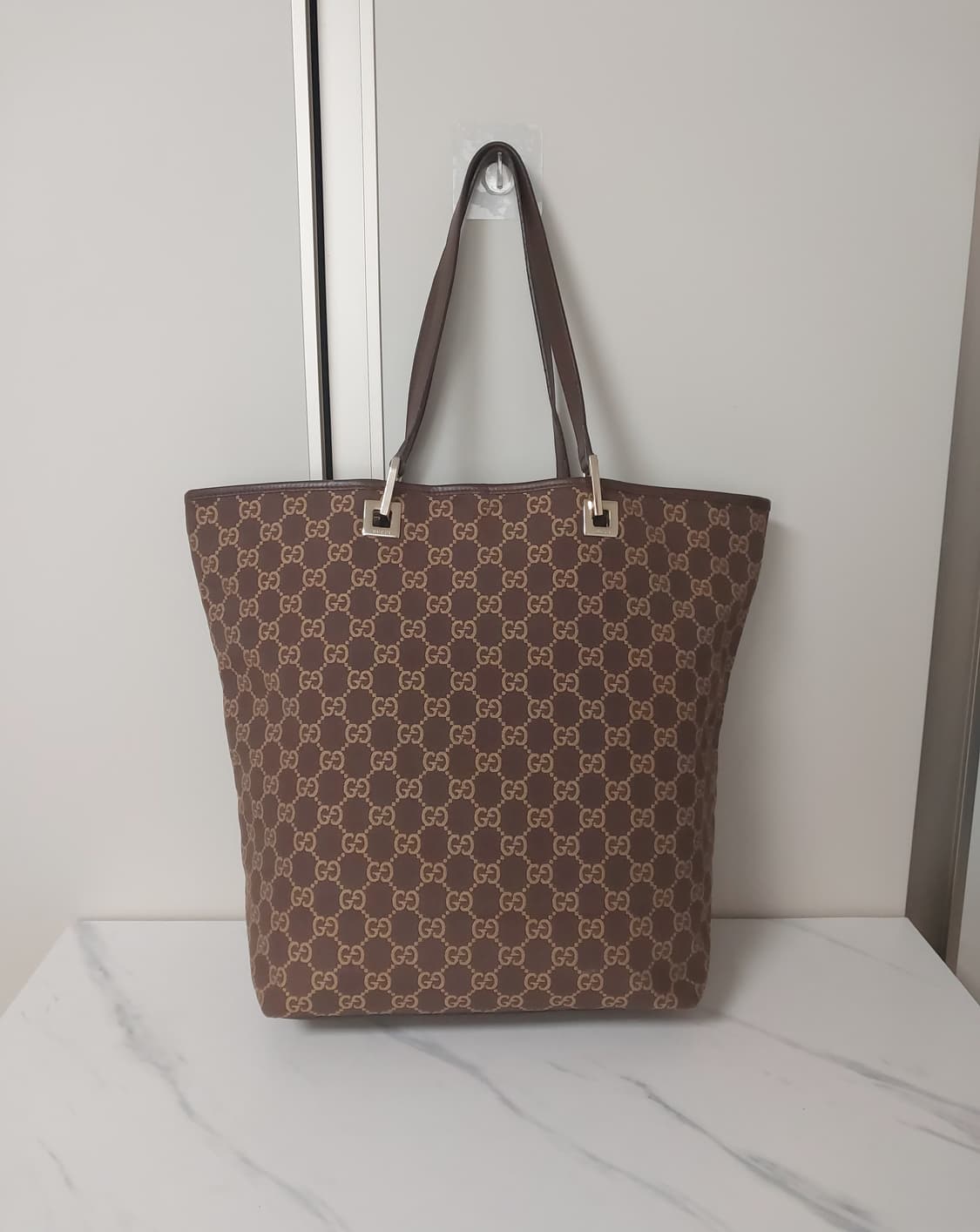 구찌 캔버스 GG로고 버킷 숄더백 (정품) 상품이미지3