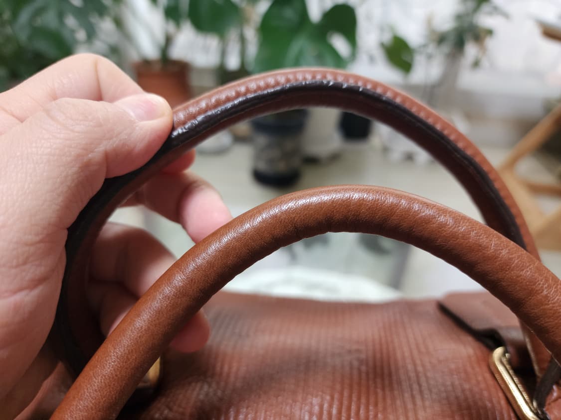 (새상품)타임 브라운 소가죽 보스턴백 상품이미지2