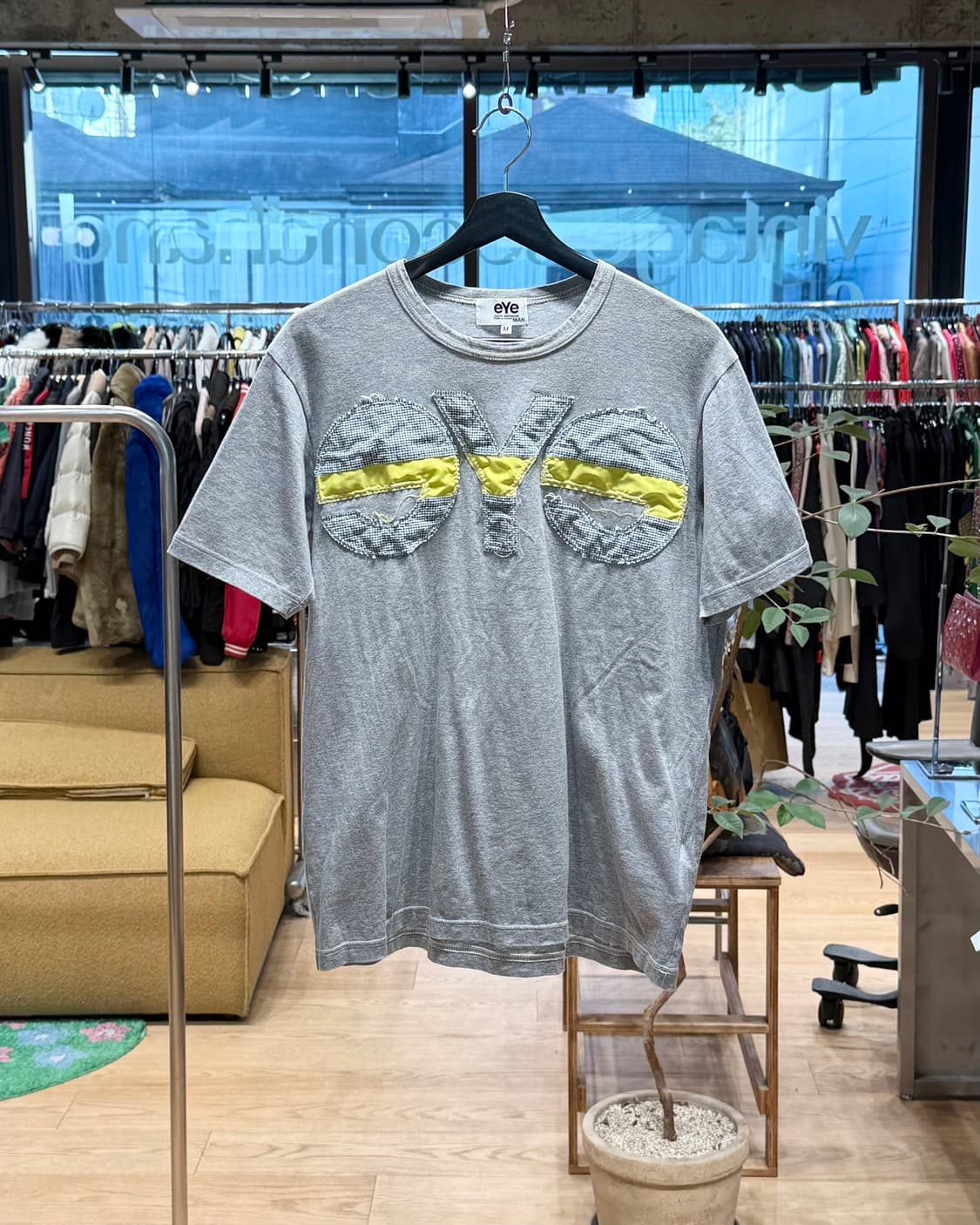 준야와타나베 eye 그레이 AD2015 로고패치 하프티  상품이미지1