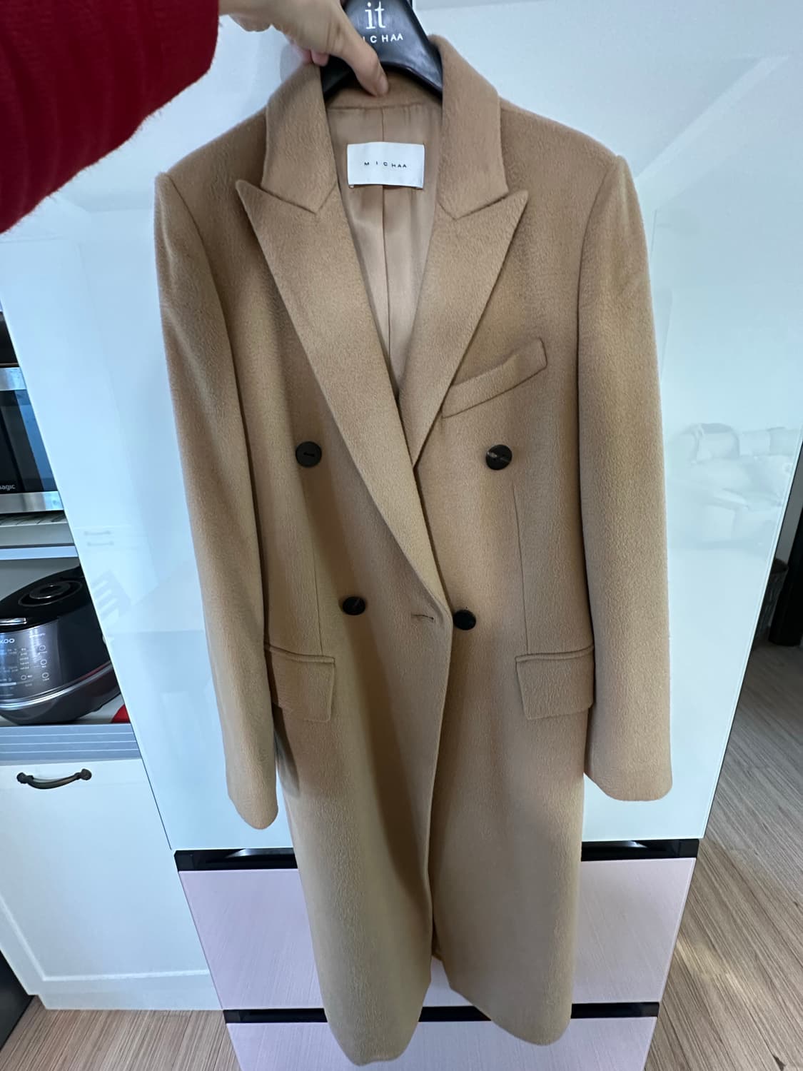 잇미샤 캐시미어 롱코트 85-160 (캐시미어100%) 1회착용 상품이미지5