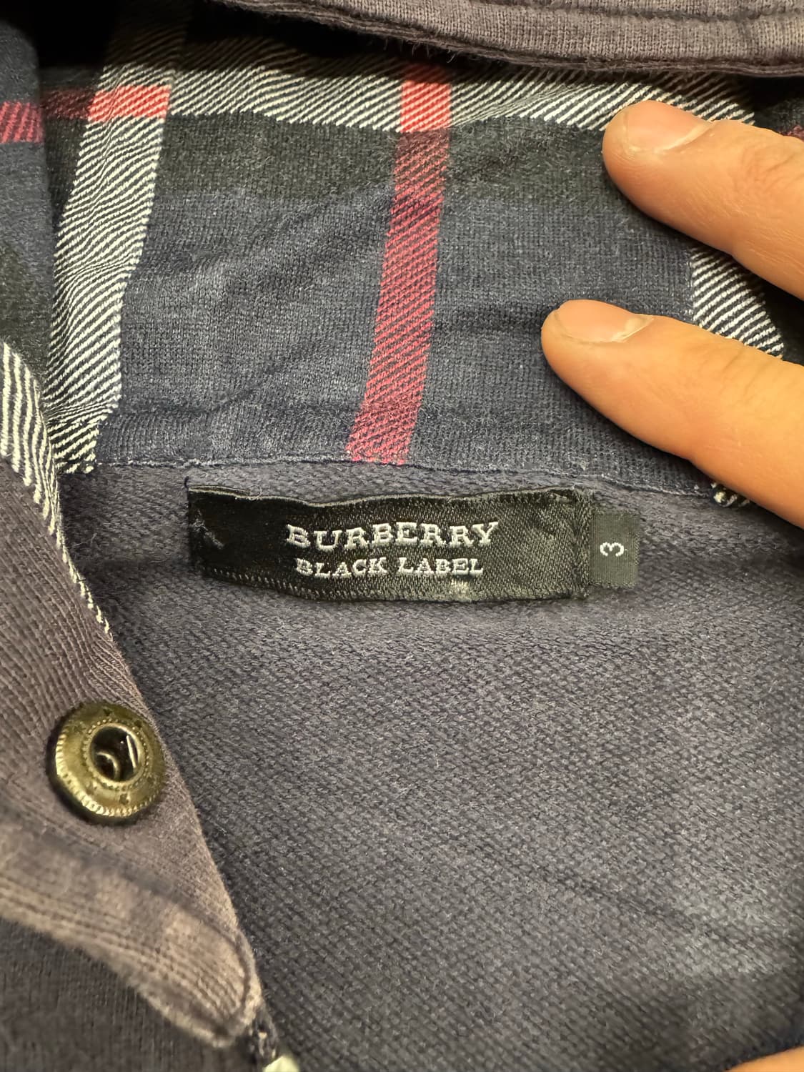 3)버버리 블랙라벨 빈티지 네이비 후드집업 상품이미지3