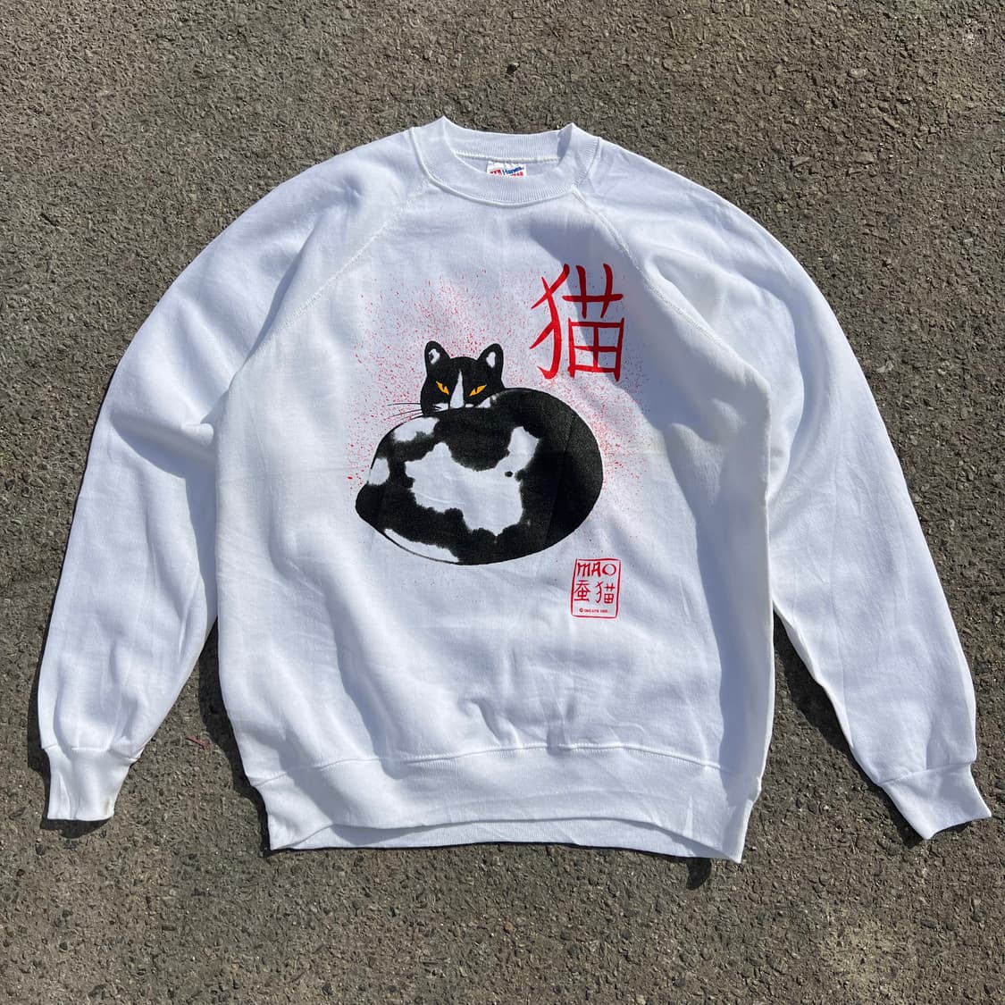 90‘s Mao(Cat) 래글런 스웻셔츠 상품이미지1