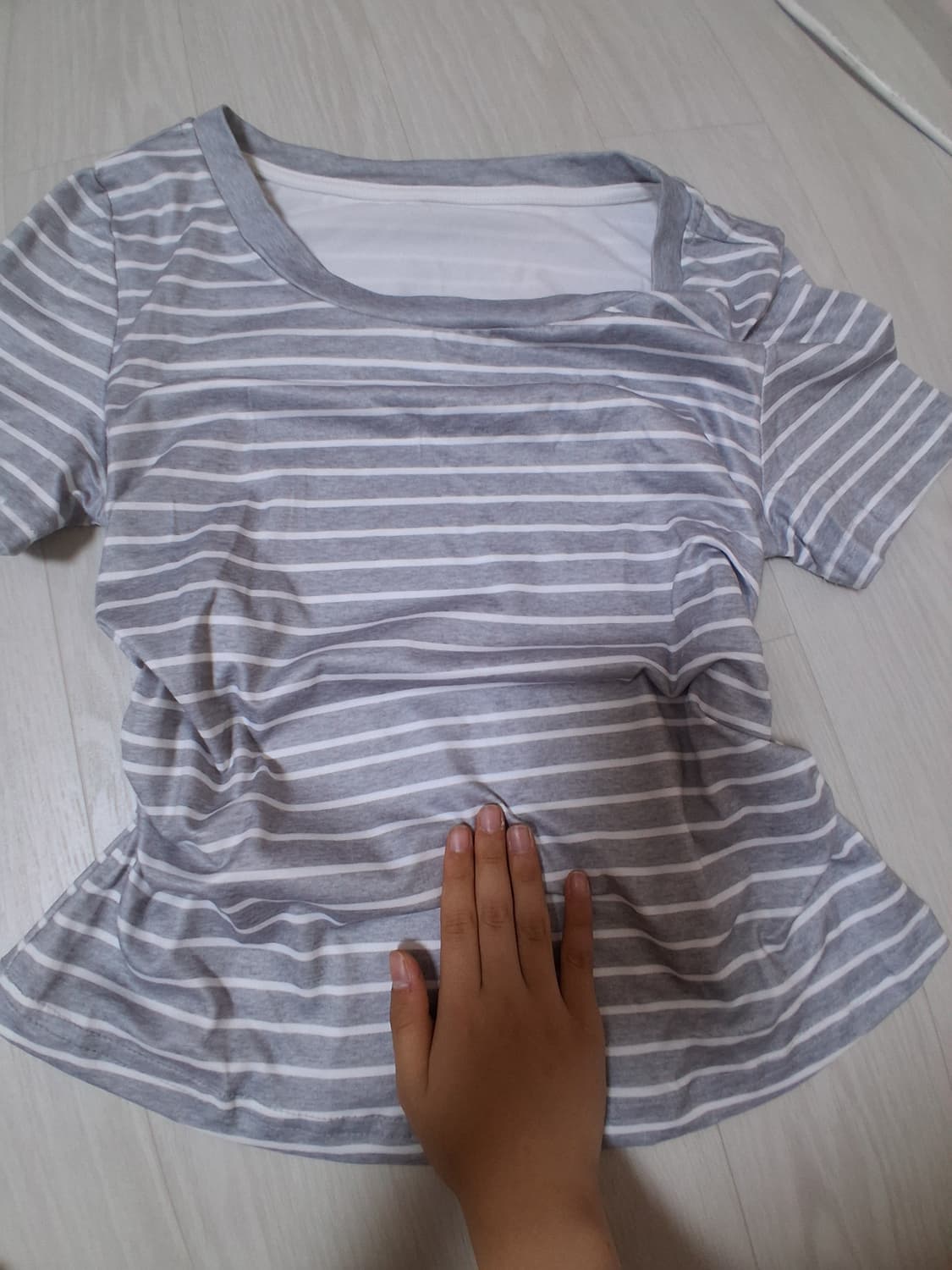 no브랜드 줄무늬 티셔츠 상품이미지3