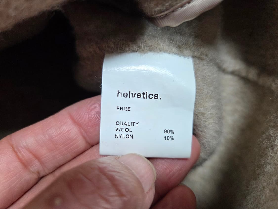 헬베티카(HELVETICA) 더블버튼 울코트 프리사이즈 새상품 상품이미지8