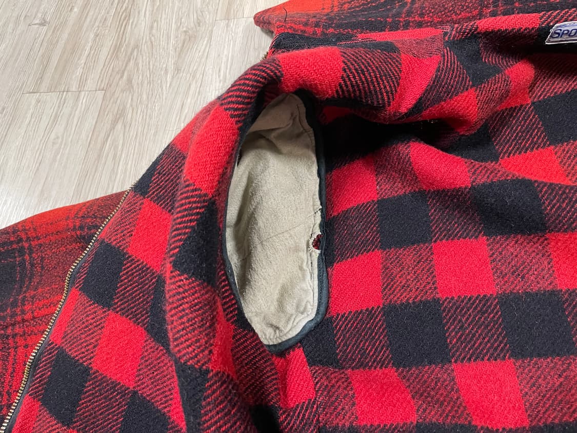 95) 40's 스포츠클래드 체크 울 매키노자켓(RRL&LVC&폴로) 상품이미지10