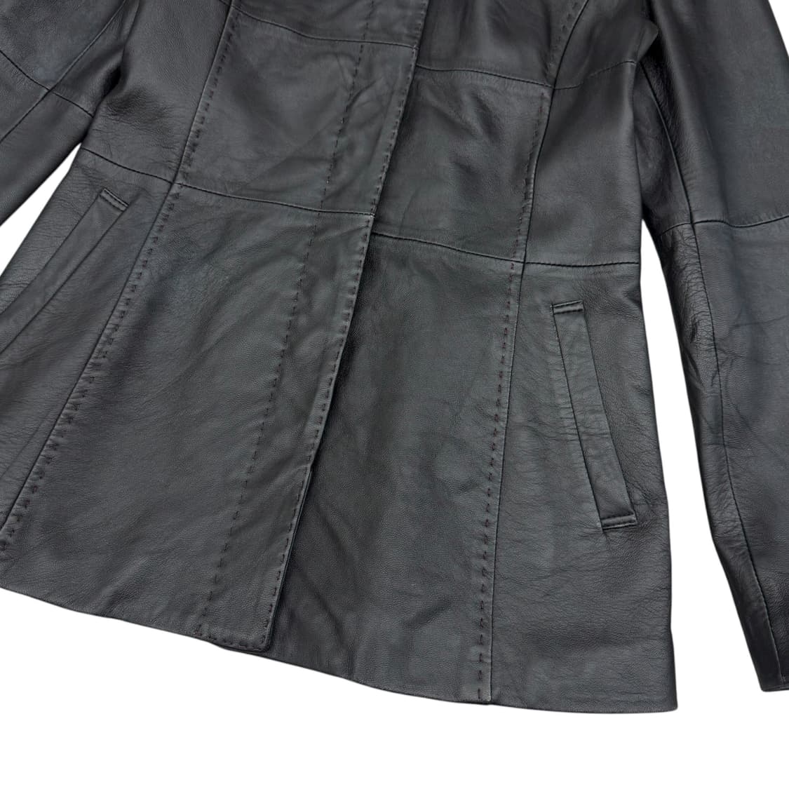 JPN 쉽스킨 양가죽 플럼 스티치 레더자켓 상품이미지4