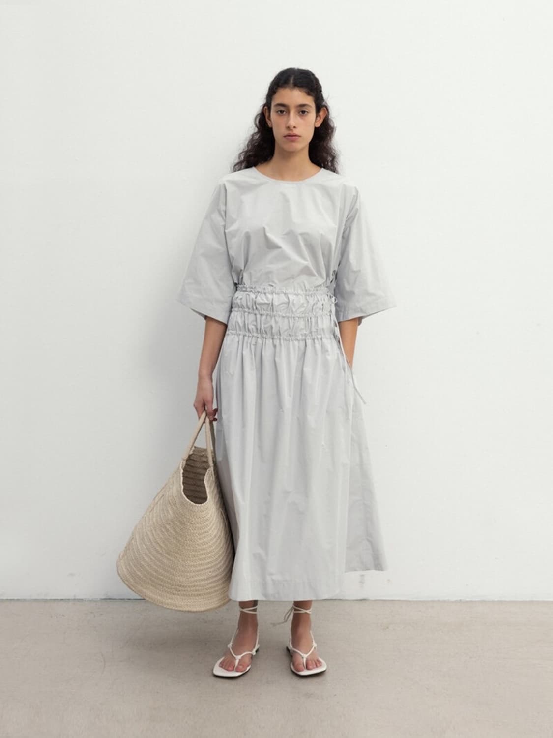 모노하 셔링 스커트 상품이미지4