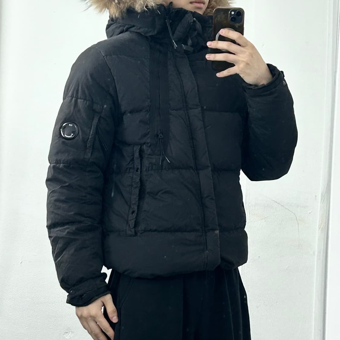 CP 컴퍼니 50FILI 라쿤퍼 구스다운 패딩 상품이미지3