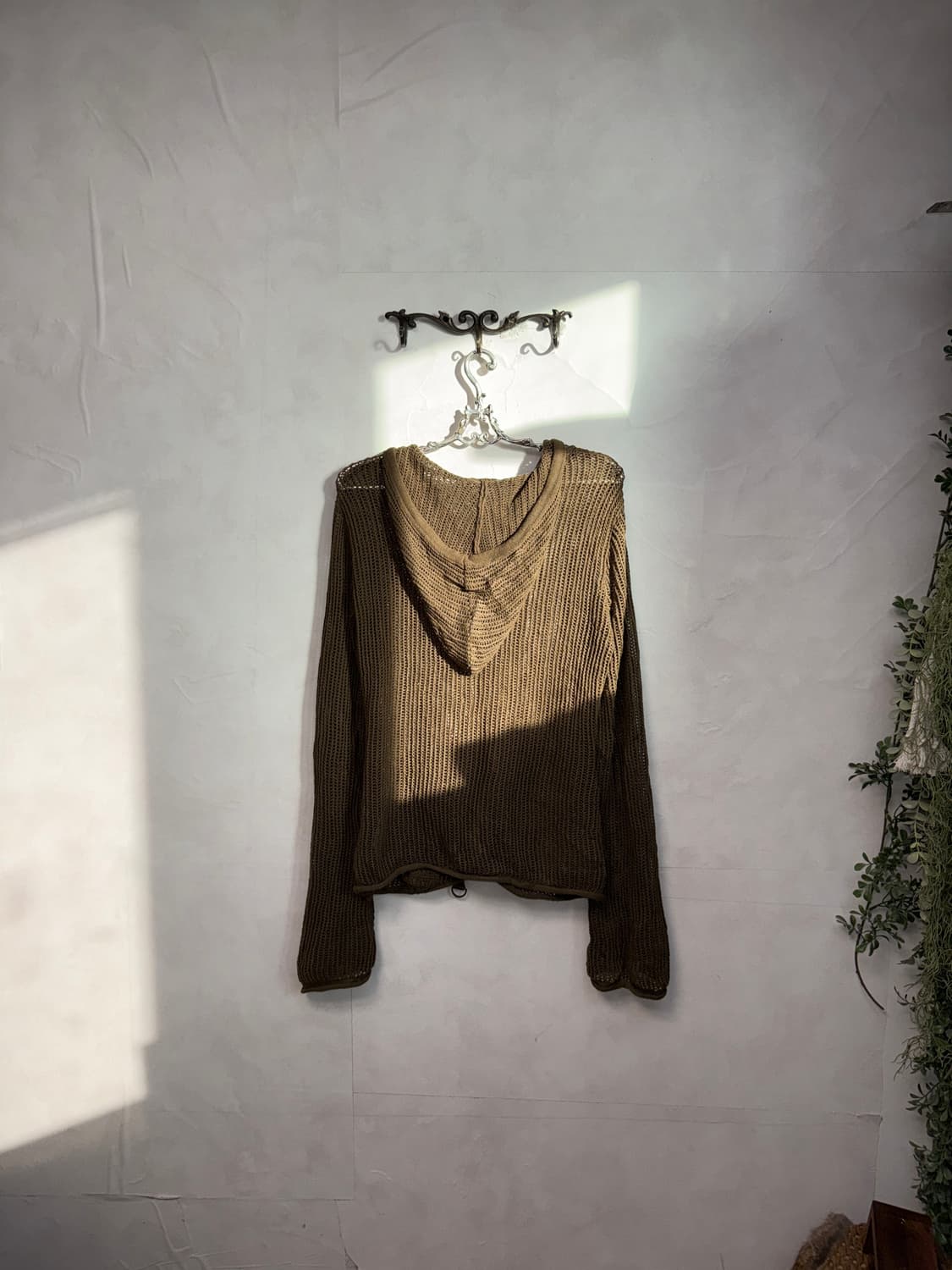 Khaki brown y2k pocket loose net hood jk 상품이미지7