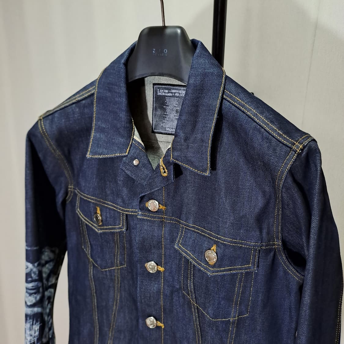 (새제품 택포) 아임낫휴먼비잉 인디고 트러커 자켓 L B579 상품이미지4