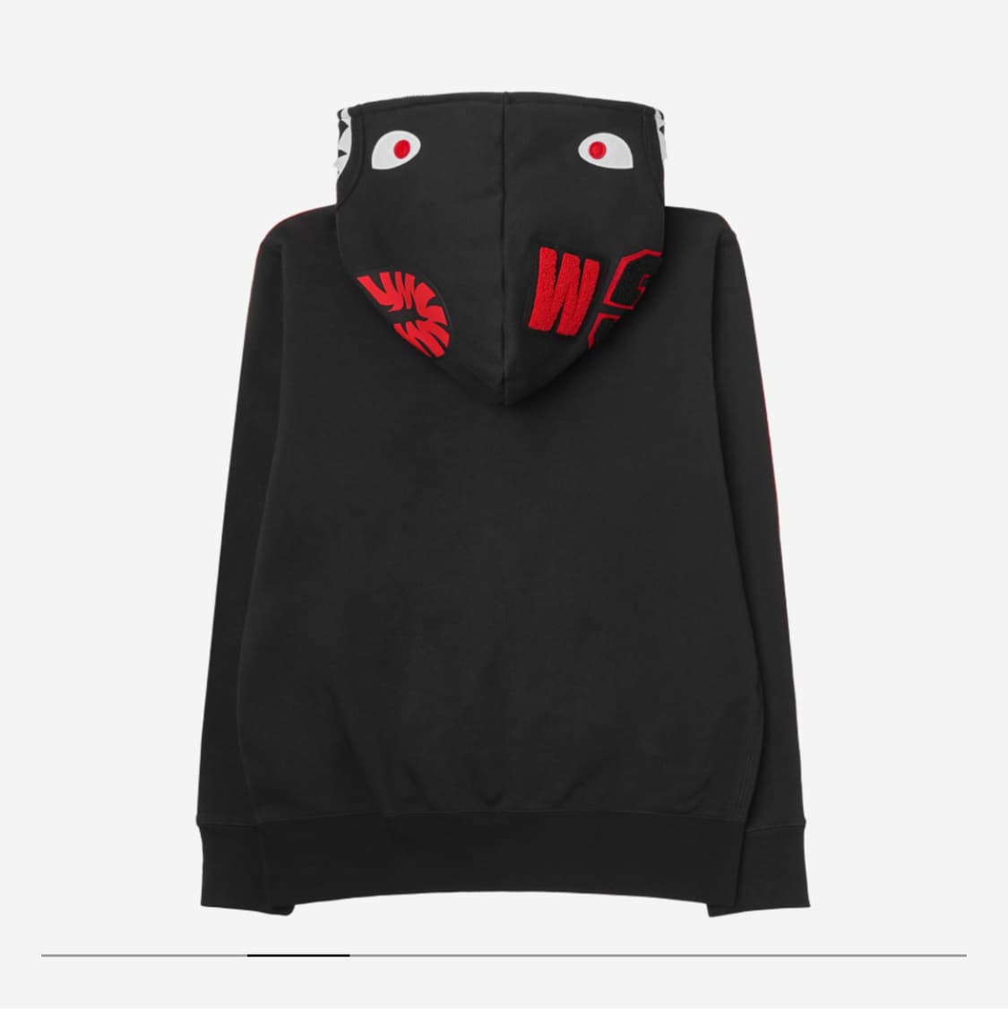 [US/XL] 베이프 아디다스 얼티밋 샤크 후드 블랙 상품이미지2