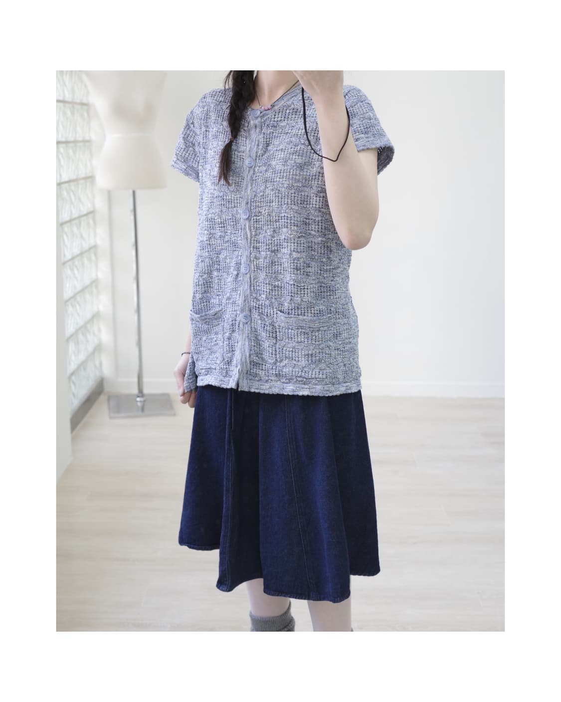  Blue summer knit cardigan 상품이미지5