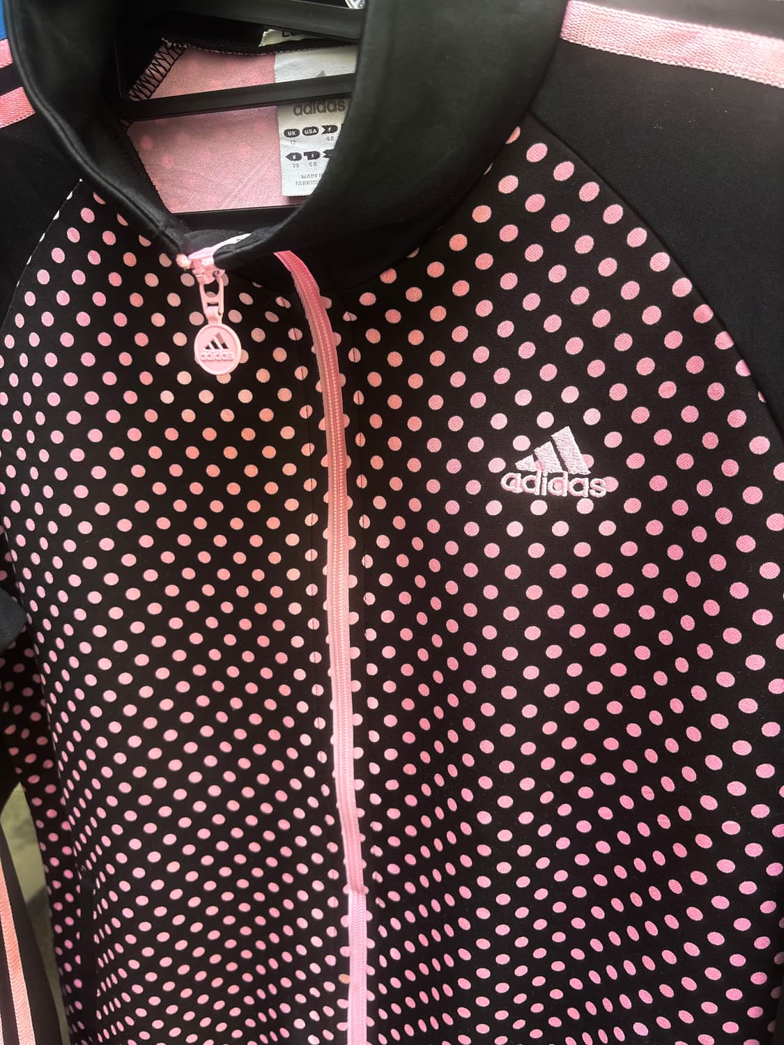 아디다스 블랙핑크 도트 집업 져지 상품이미지3