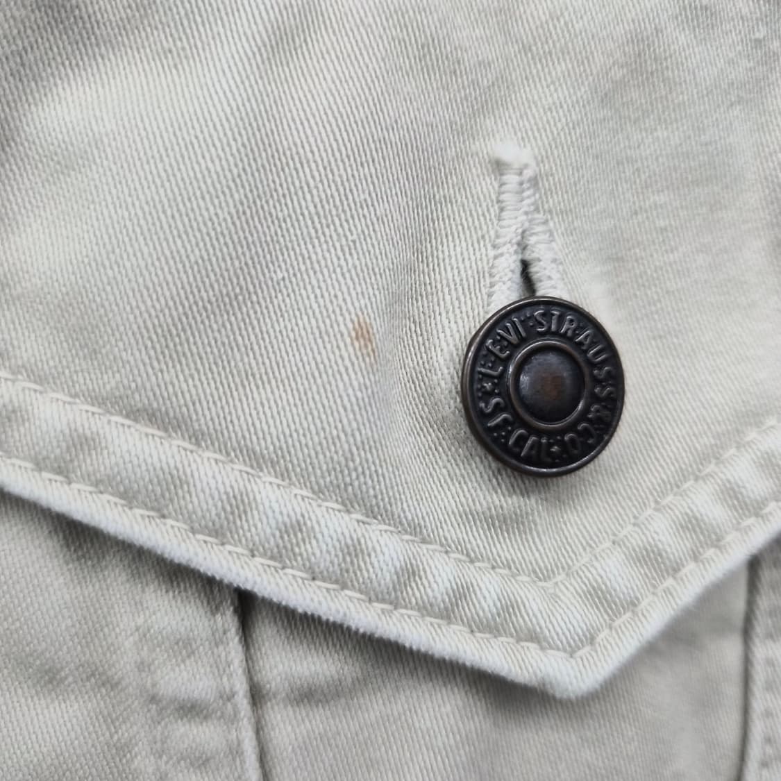 리바이스 베이지 코튼 트러커 자켓 남녀공용 M 상품이미지4