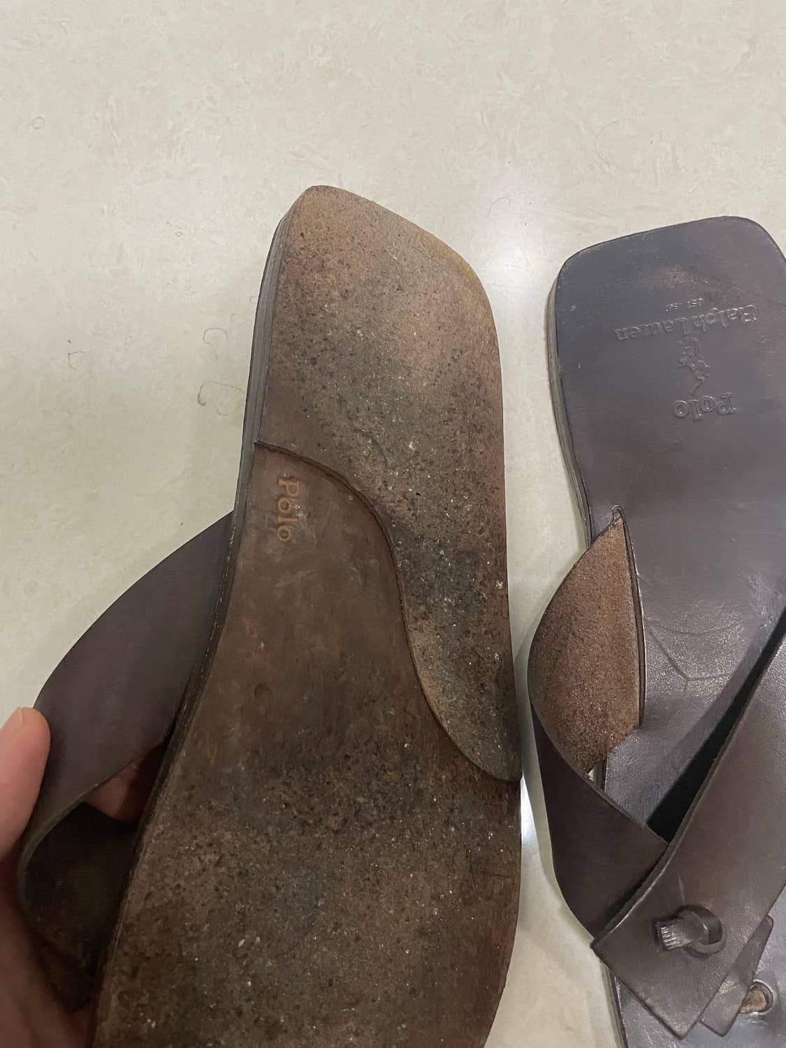 폴로 레더 플립플랍 샌들 (9D) 상품이미지5