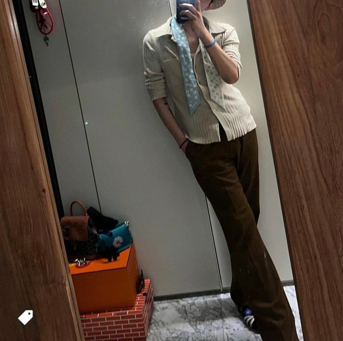 나이키 오프화이트 에어포스1 미드 SP 화이트 265 상품이미지8