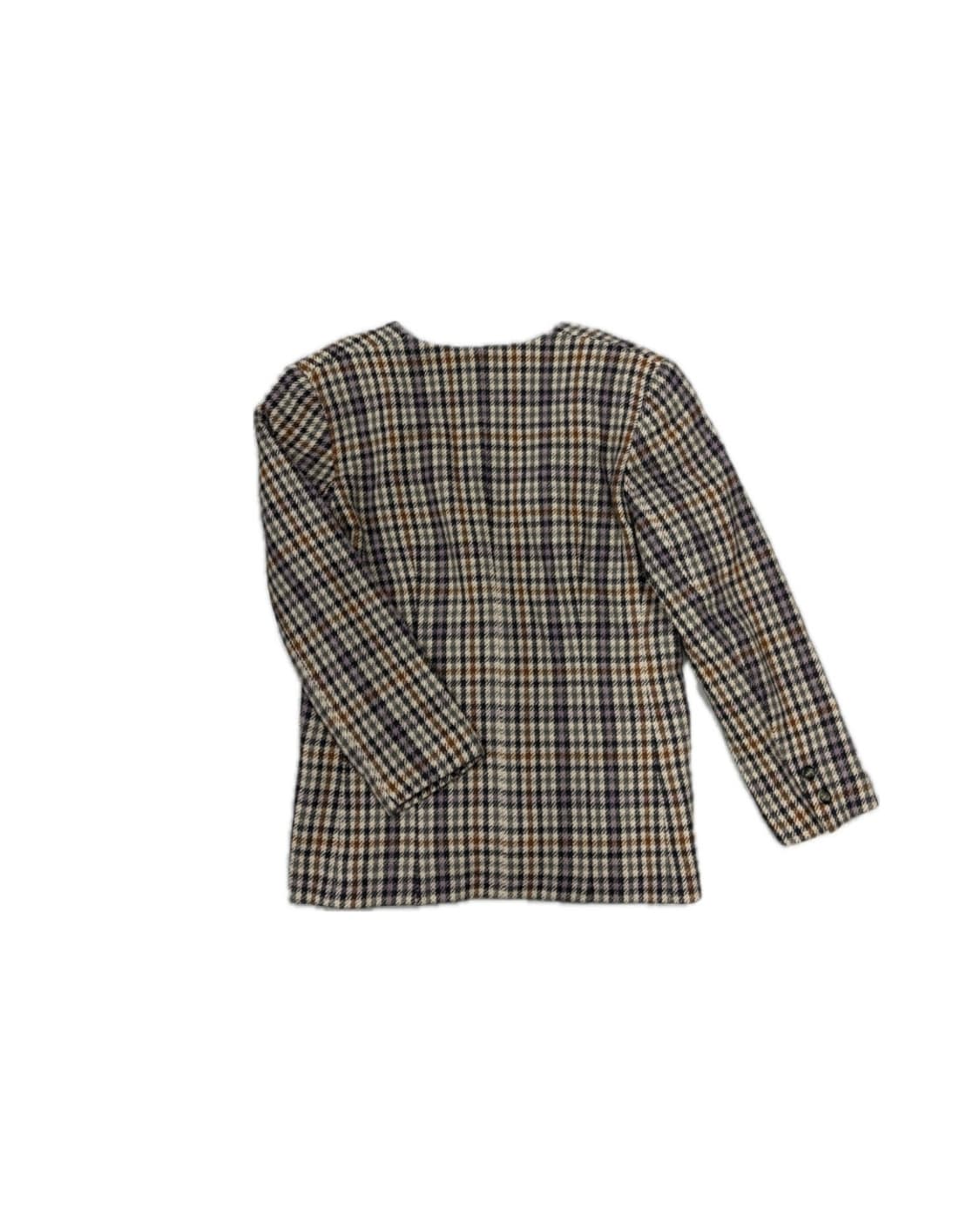 스테리 산요 체크 모 자켓  상품이미지3