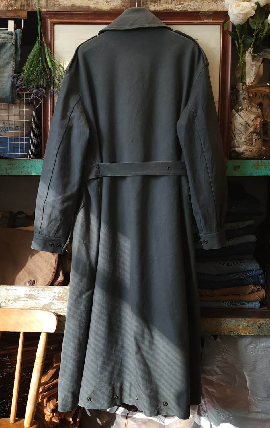 1940s 영국군 오리지널 디스패치 모터사이클 코트 그레이 컬러 상품이미지2