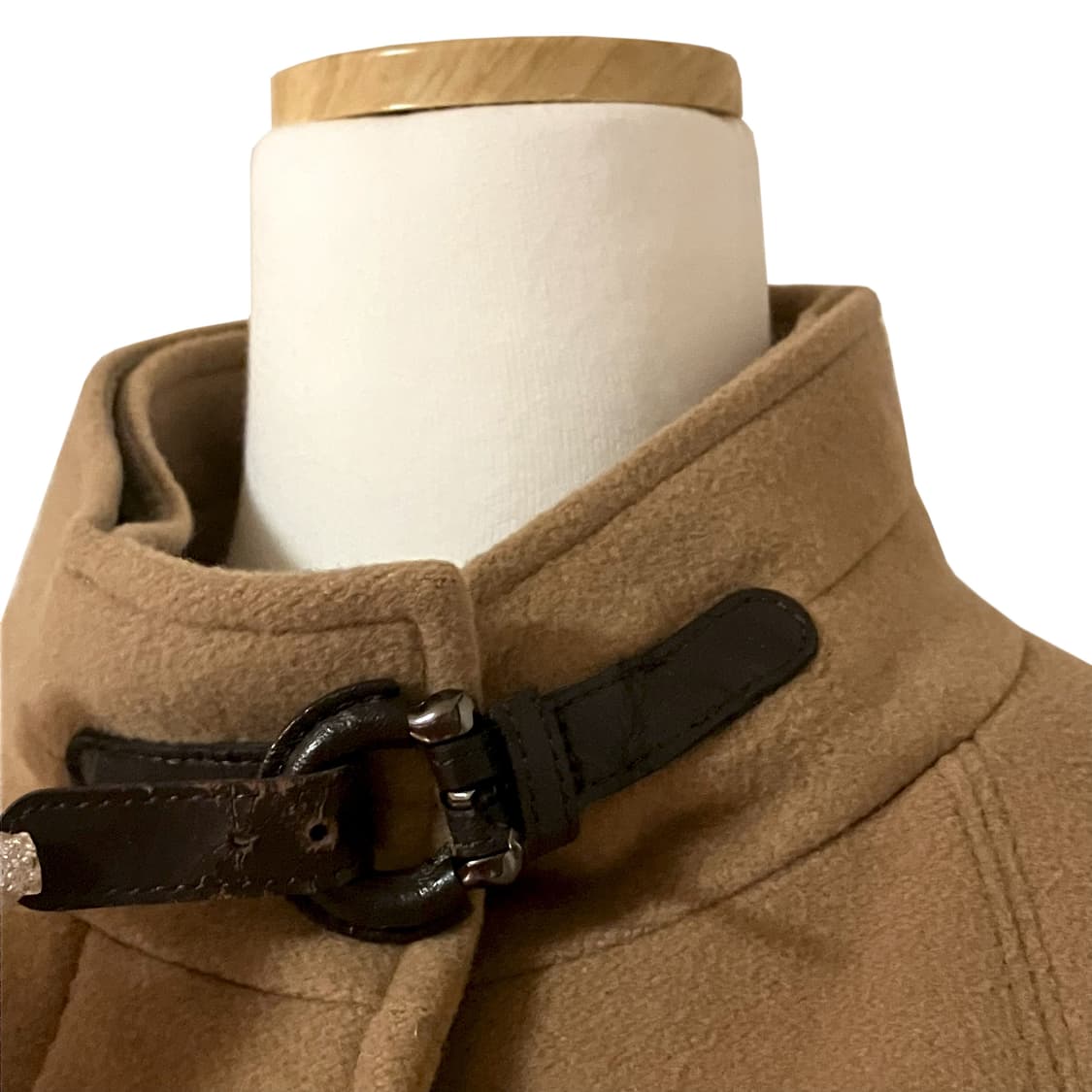 카멜 브라운 케이프 하프코트 상품이미지5