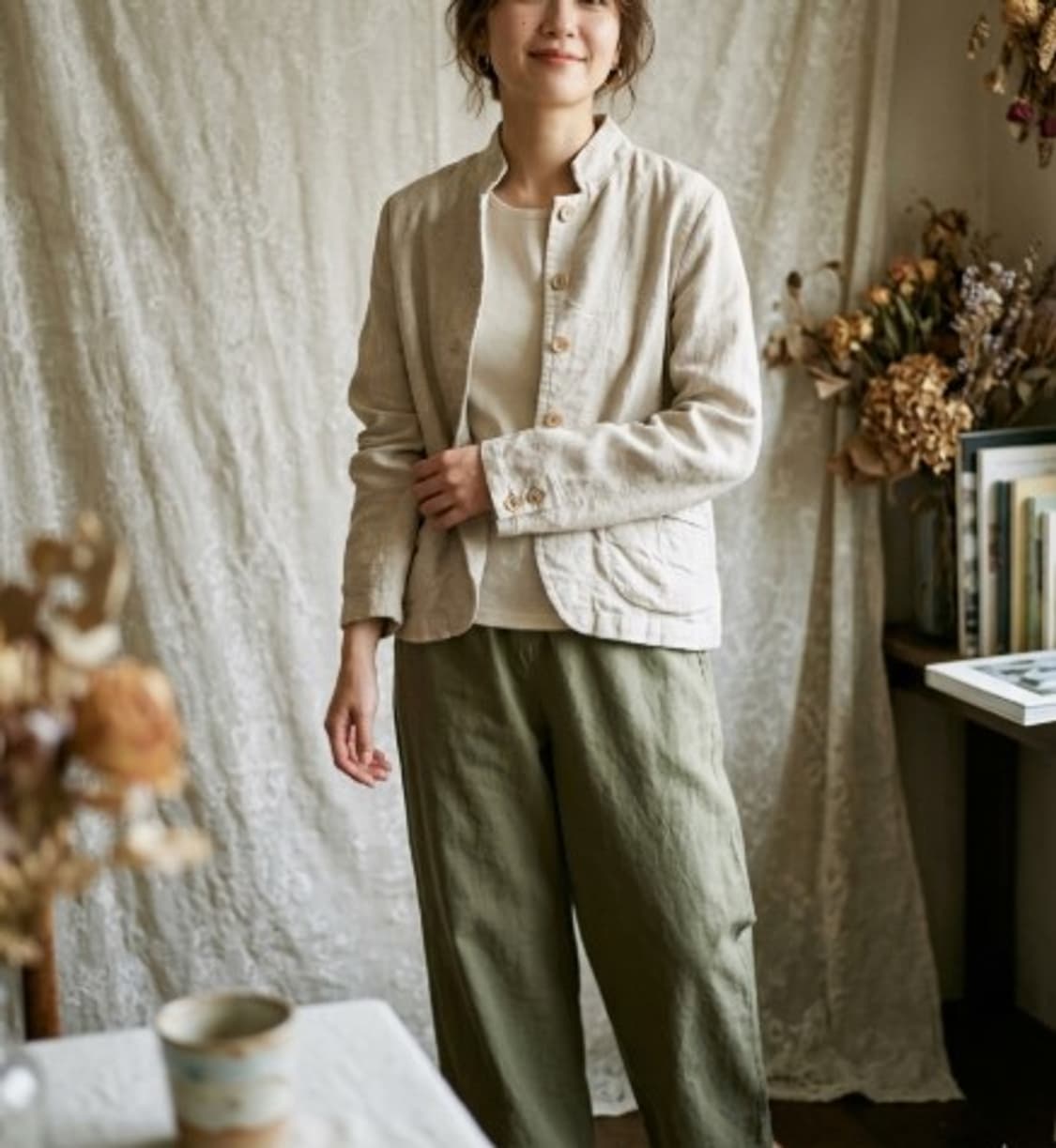 샹브르 드 님 프렌치 리넨 자켓 상품이미지1