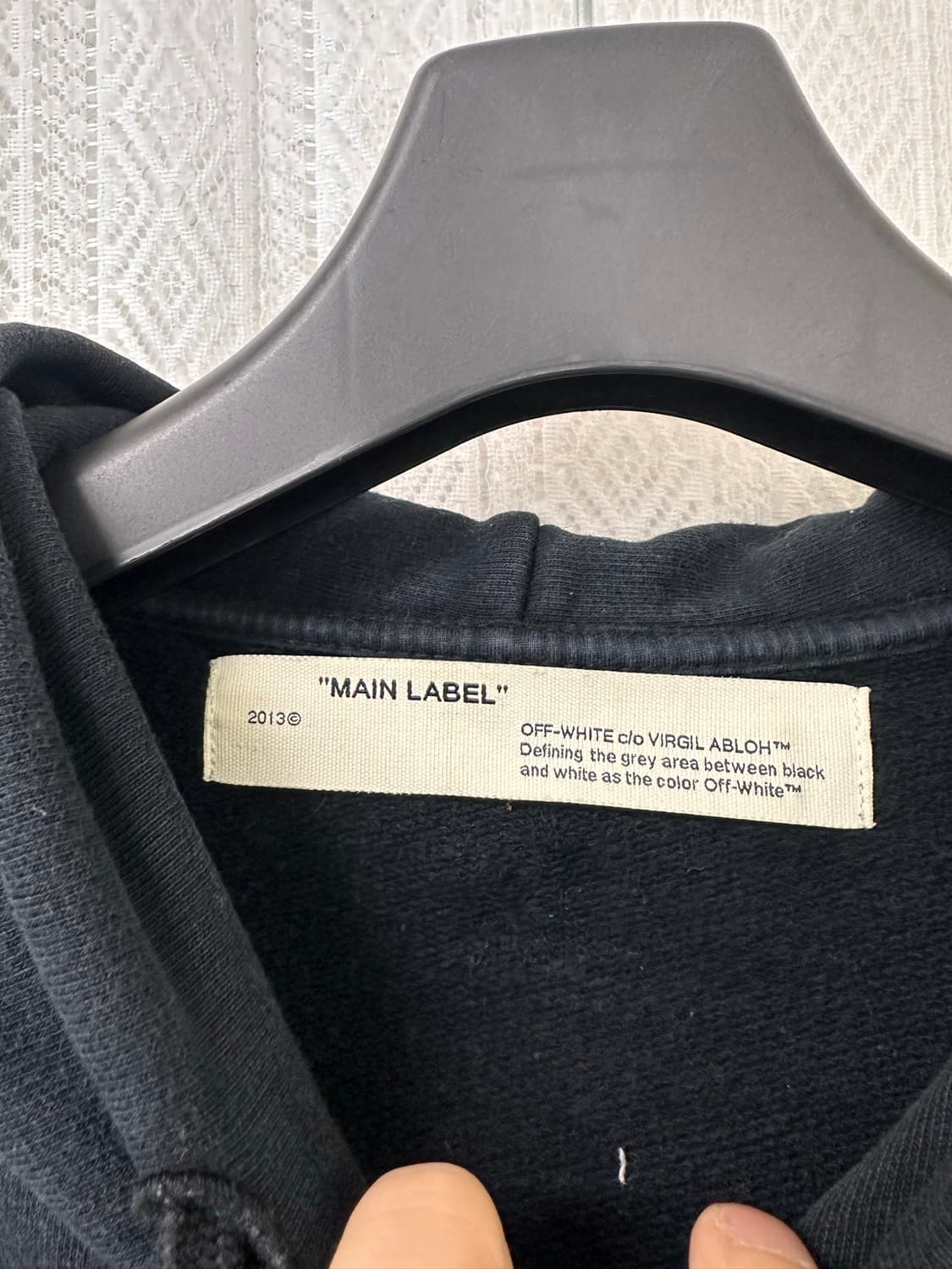 (XS)오프화이트 19AW 후디 블랙 상품이미지3