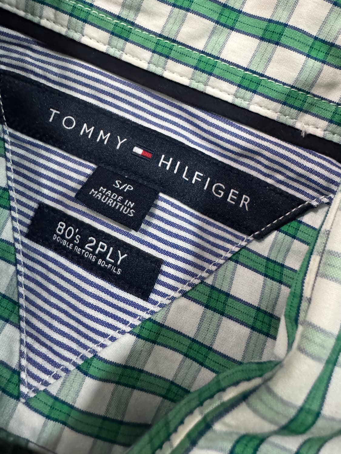 타미힐피거 80s 디자인 그린 체크 셔츠 M~S 상품이미지3