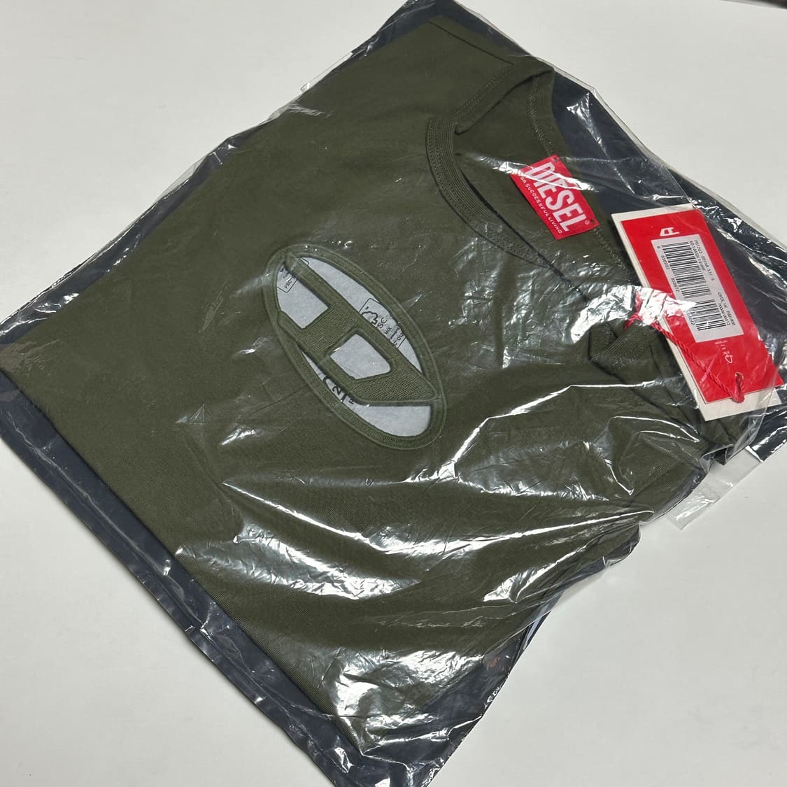 디젤 T-안지 피카부 로고 티셔츠 올리브 S Diesel T-Angie 상품이미지1