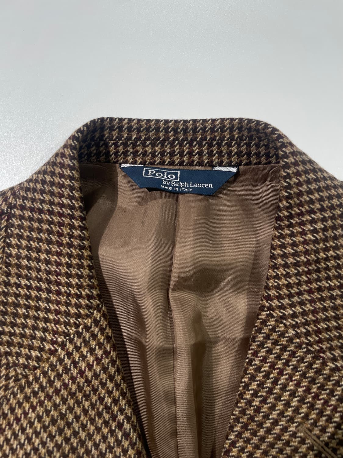 폴로 랄프로렌 블루라벨 브라운 하운드 투스 3B 울 블레이저 상품이미지7