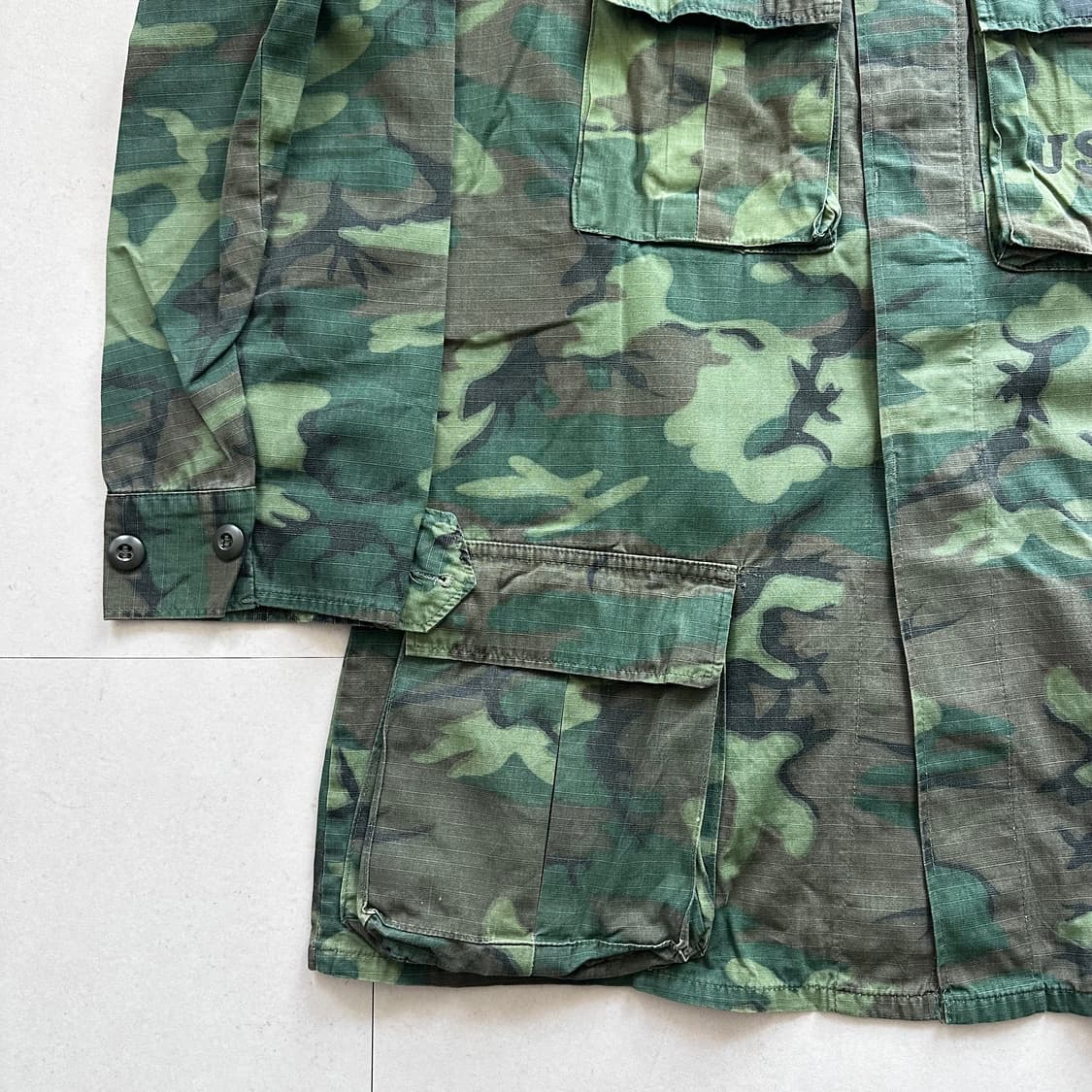 70s 미군 USMC 오리지널 RDF 초기형 ERDL 자켓 ML 상품이미지6