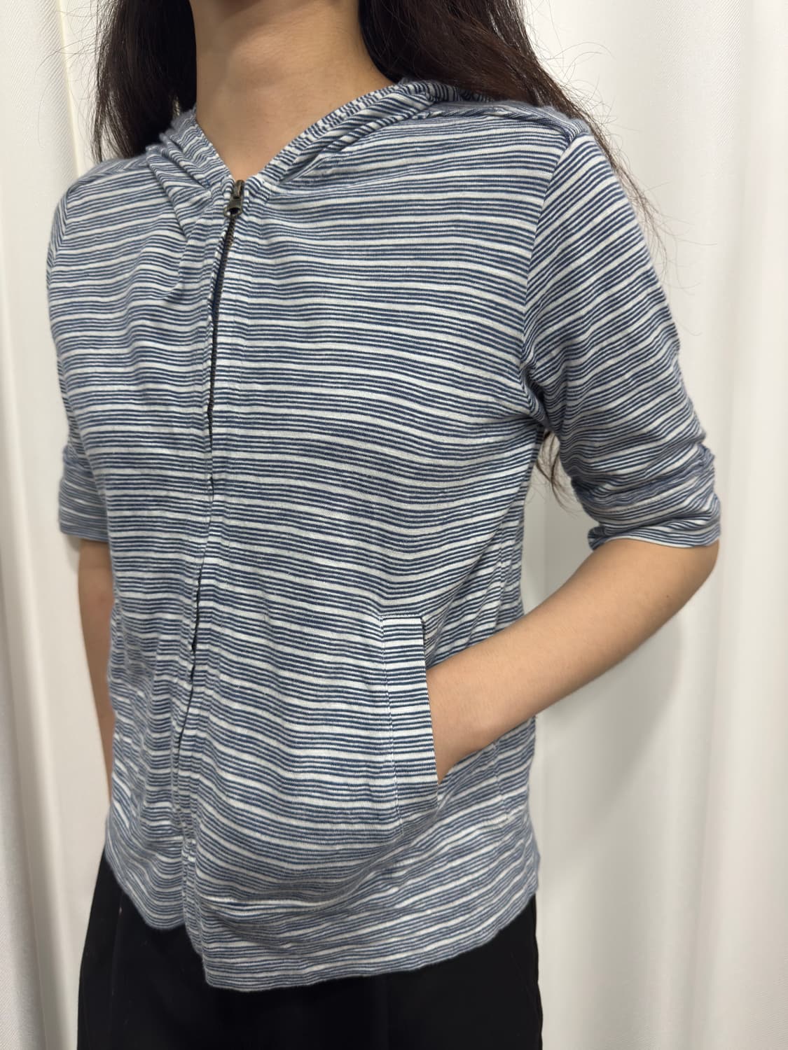 stripe hood zipup 상품이미지3