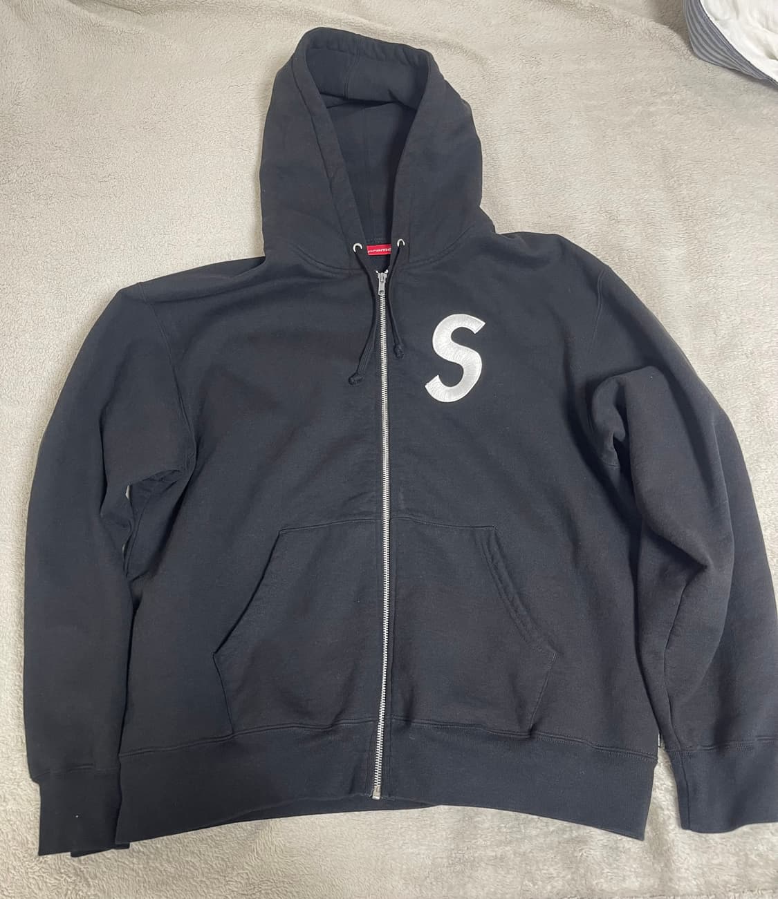 슈프림 s로고 후드집업 블랙 L 상품이미지1