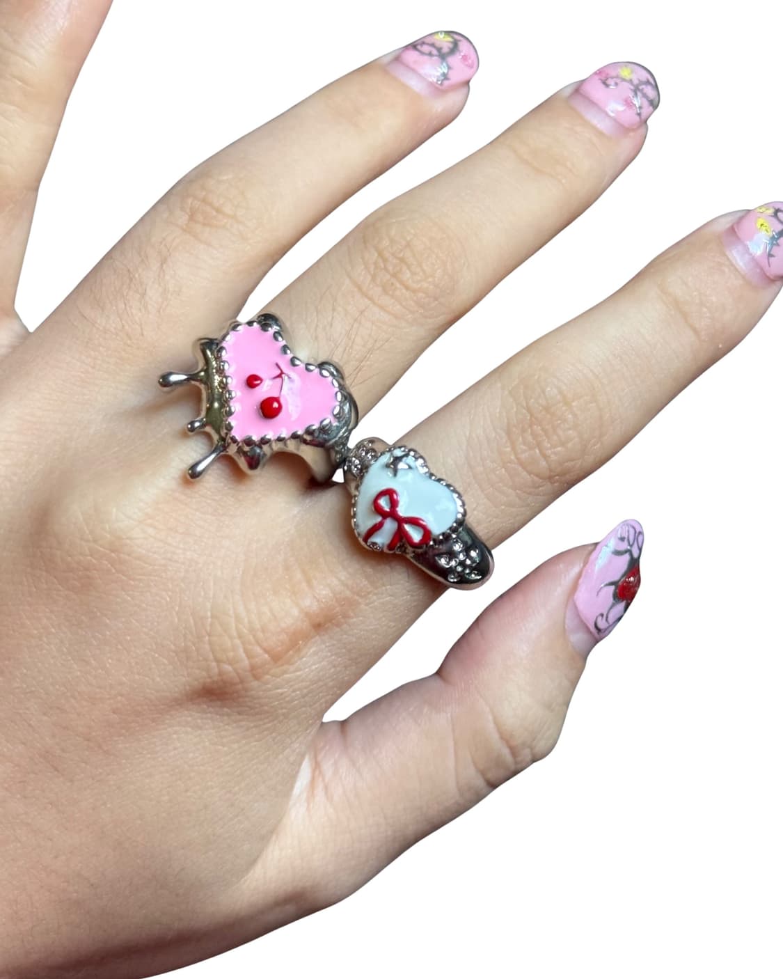 Vtg ribbon heart ring 상품이미지2